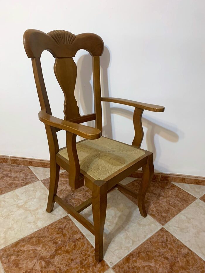 CONJUNTO DE 6 SILLAS MAS DOS SILLONES CON ASIENTO DE ENEA - Imagen 2