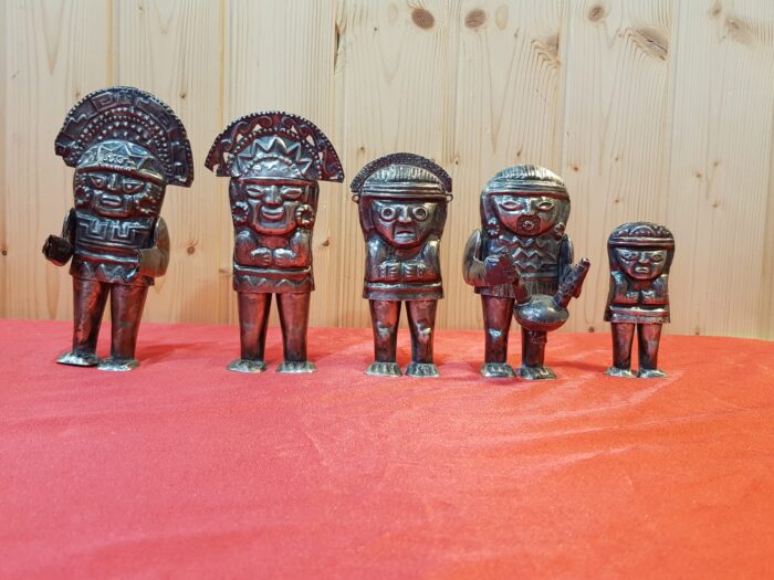 FIGURAS AZTECAS PLATA PERÙ