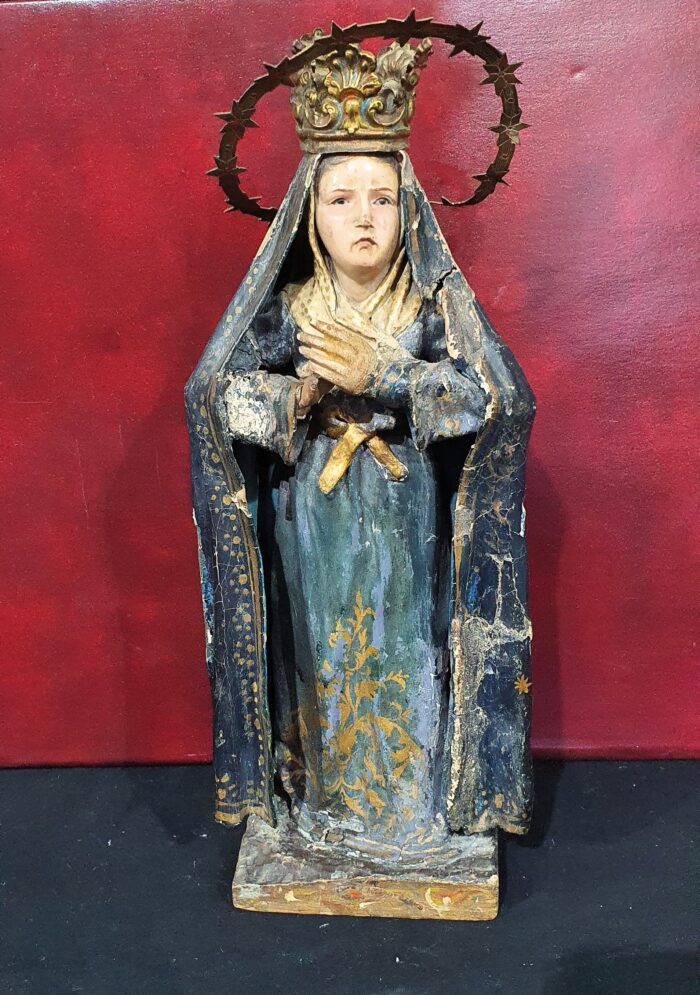 Escultura talla Virgen Inmaculada S.XVII - Imagen 2