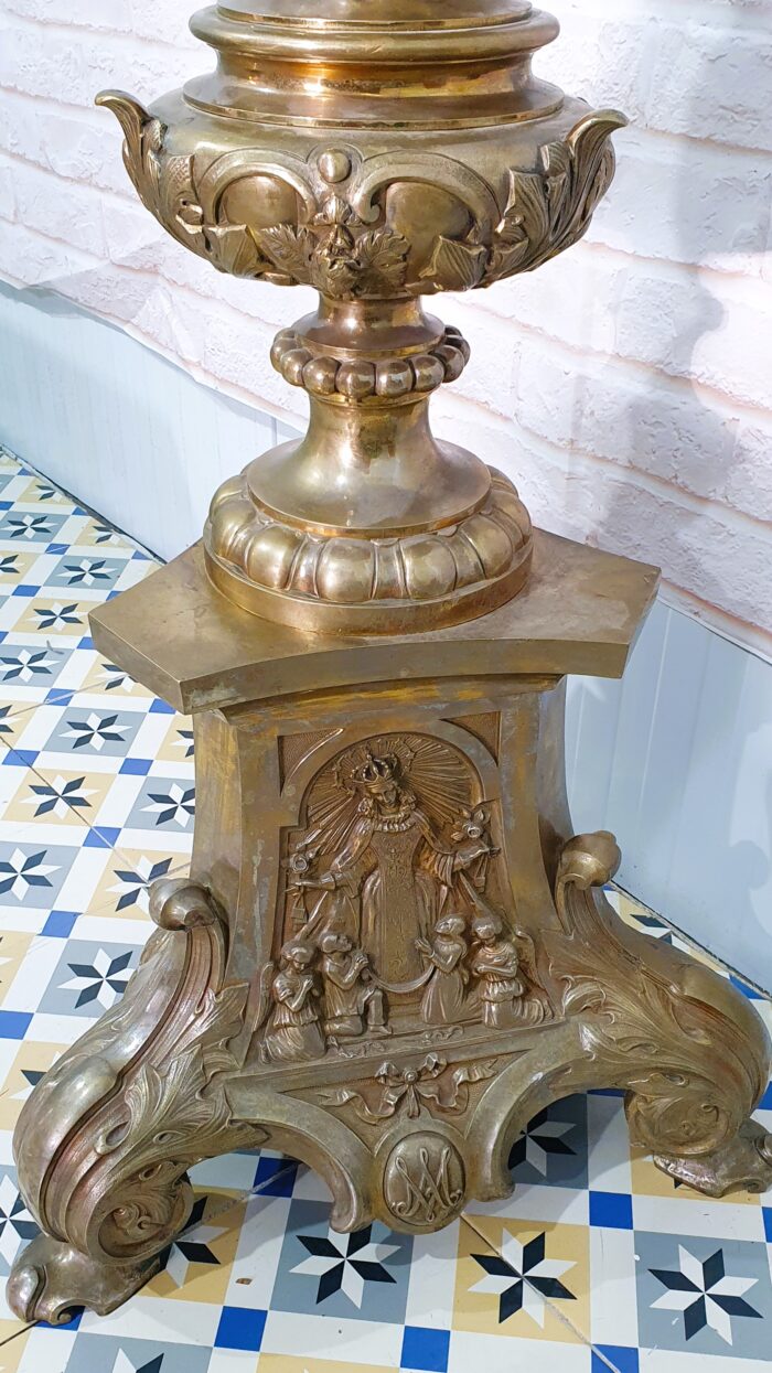 Hachero de altar en bronce 180 cm - Imagen 6