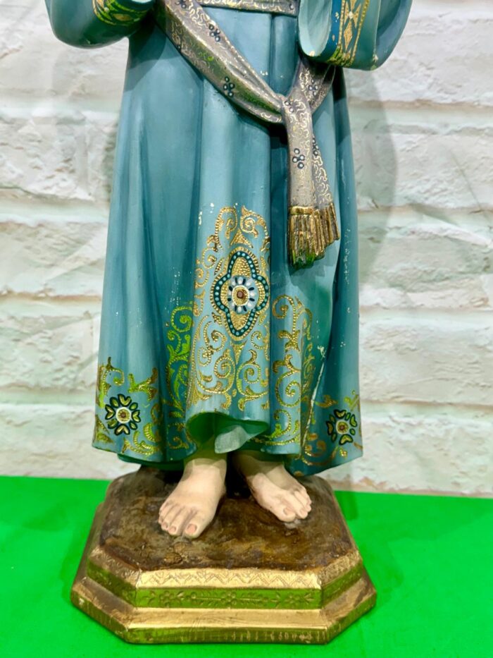 Virgen Niña en pasta de madera - Imagen 4