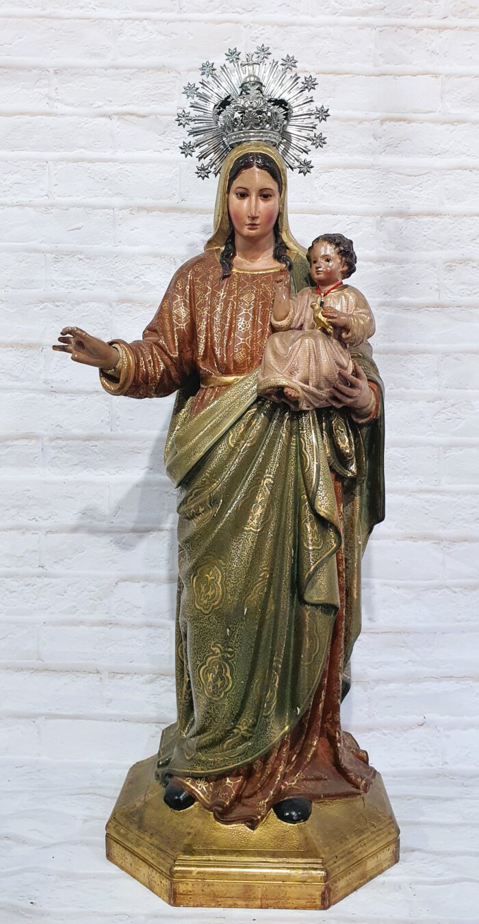 Talla de madera policromada Virgen - Imagen 13