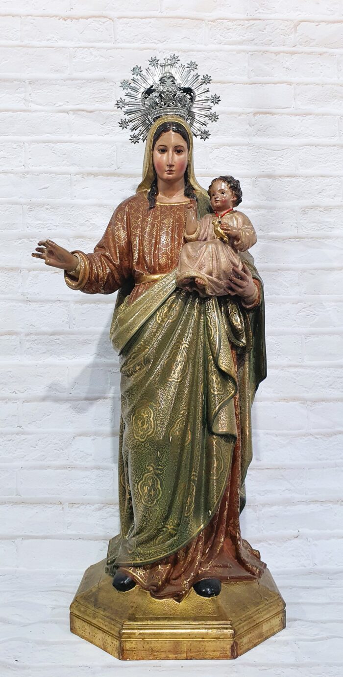 Talla de madera policromada Virgen - Imagen 12