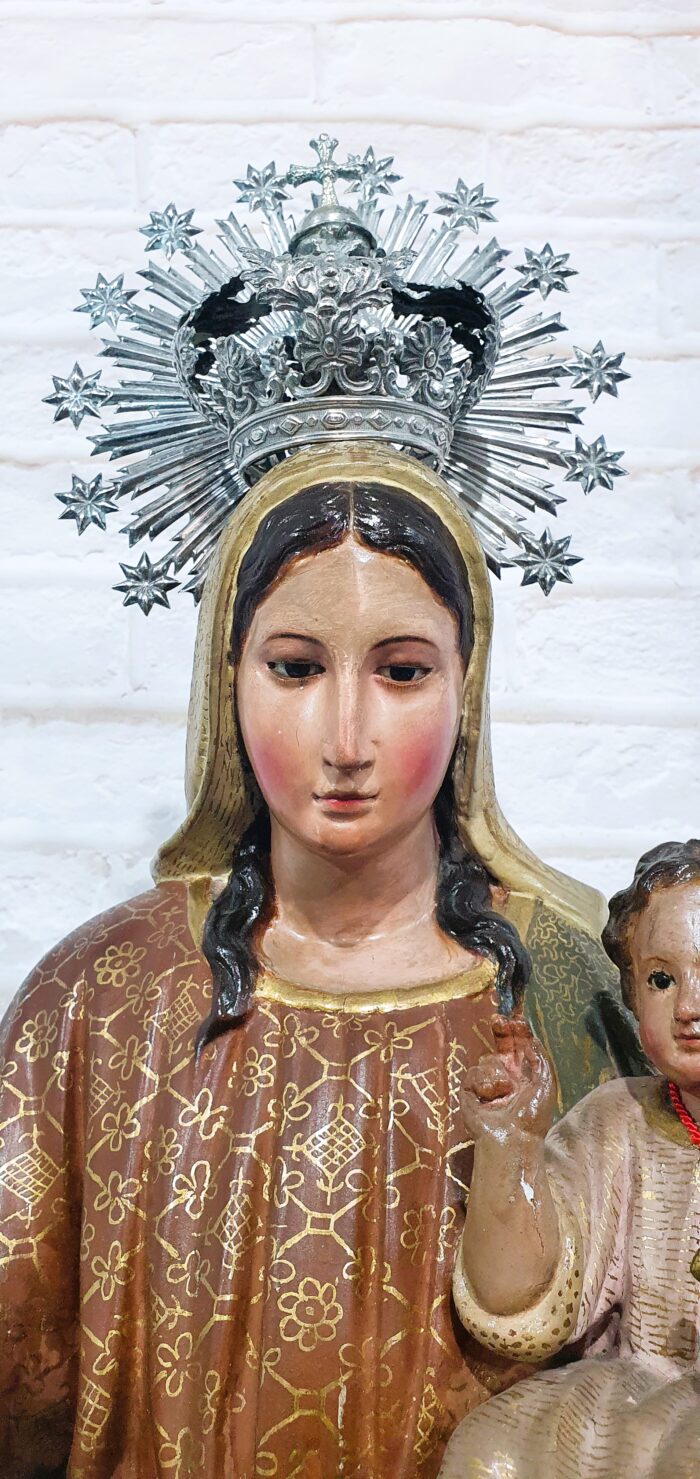 Talla de madera policromada Virgen - Imagen 9