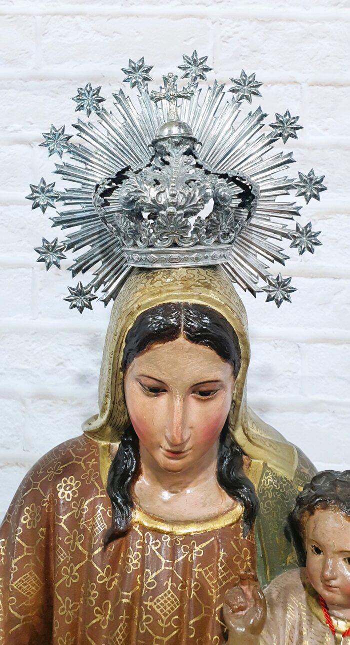 Talla de madera policromada Virgen - Imagen 2