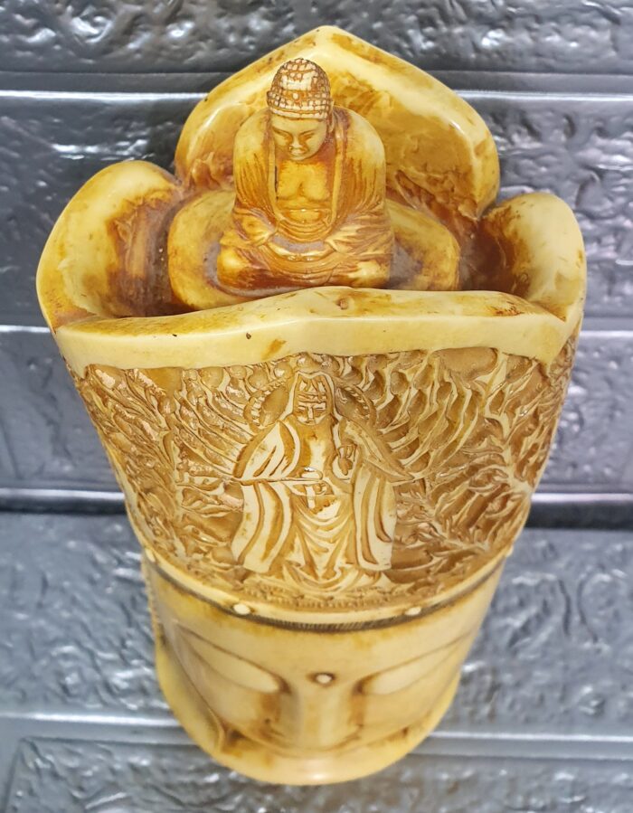 Figura rostro Buda en marmolina - Imagen 7