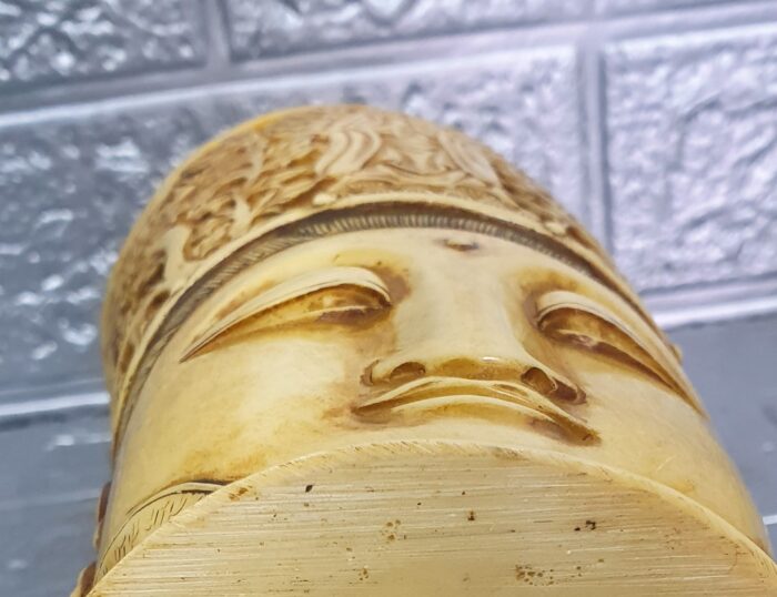 Figura rostro Buda en marmolina - Imagen 2