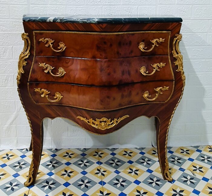 Cómoda estilo Luis xv bronce bombé - Imagen 8