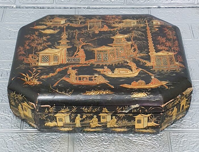 Caja de juego decoración chinesca estilo Victoriano - Imagen 12