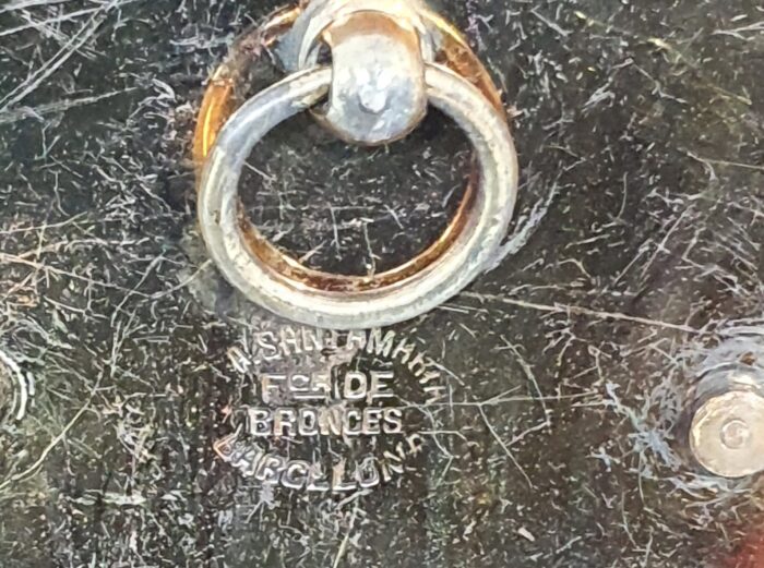 Benditera en bronce y mármol ónix - Imagen 4