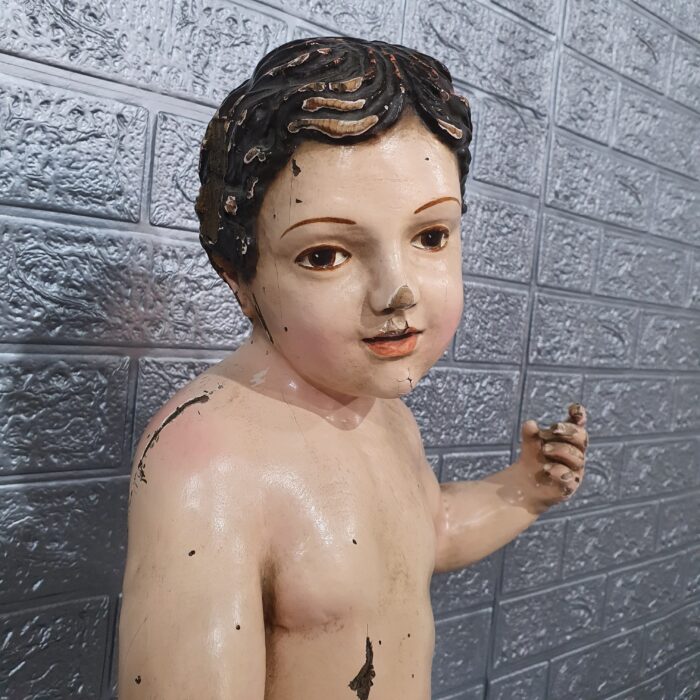 Niño Jesús ”Salvador Mundi””. Talla de madera - Imagen 5