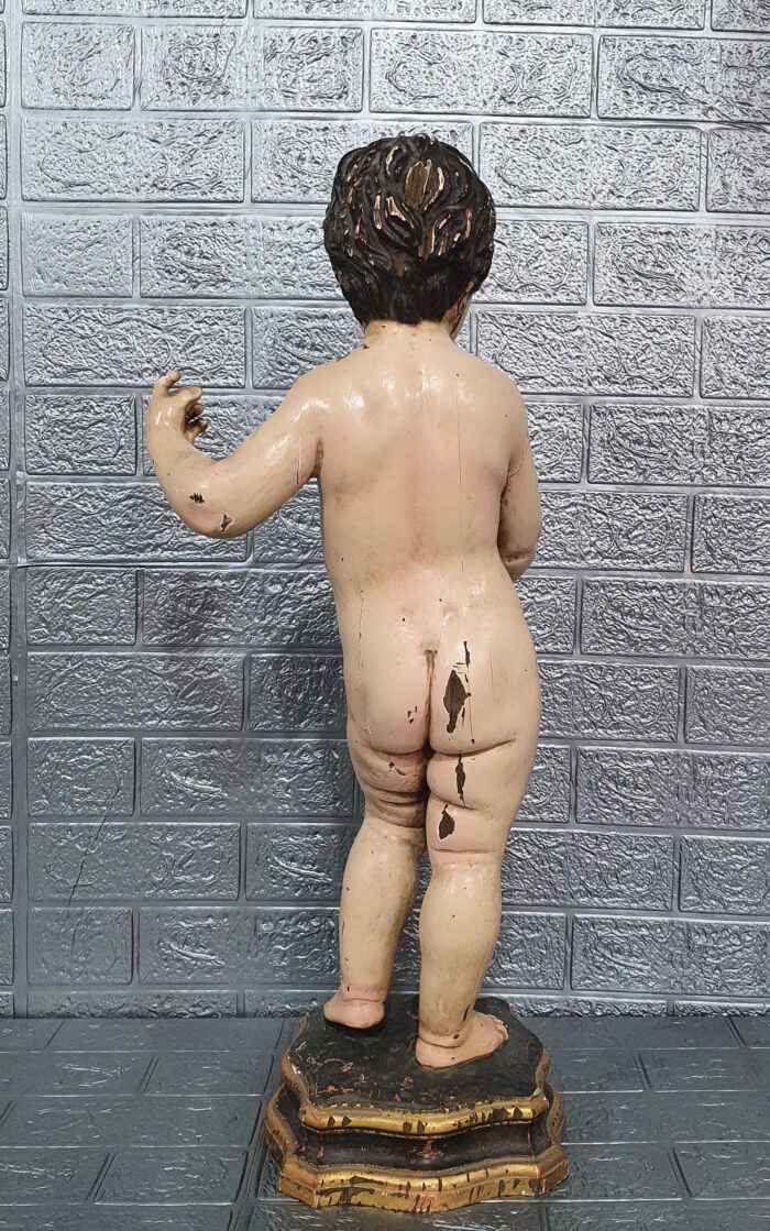 Niño Jesús ”Salvador Mundi””. Talla de madera - Imagen 3
