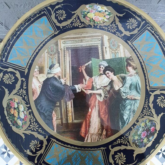 Mesa auxiliar en bronce y porcelana - Imagen 7