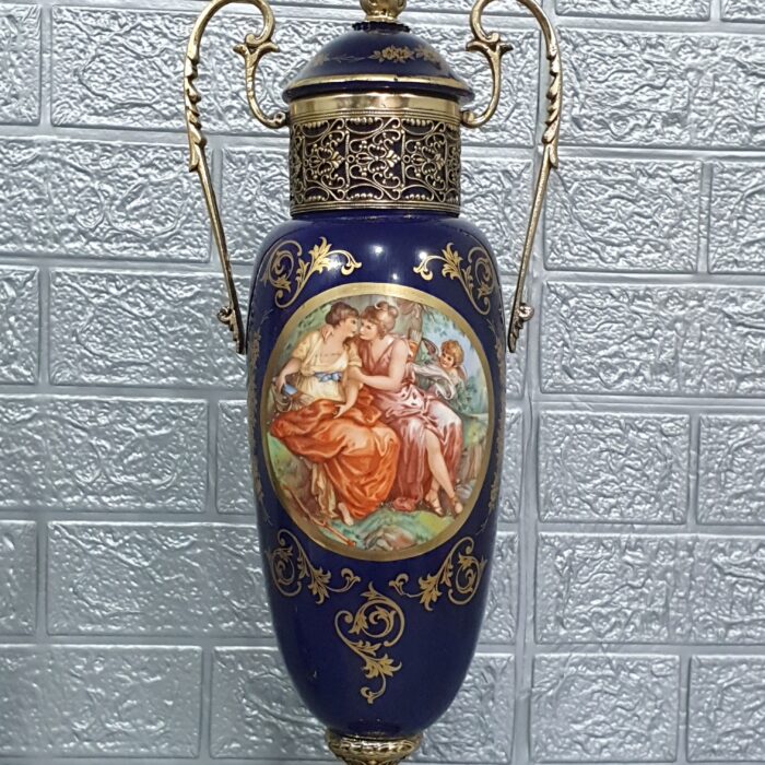 Pareja de jarrones de porcelana - Imagen 4